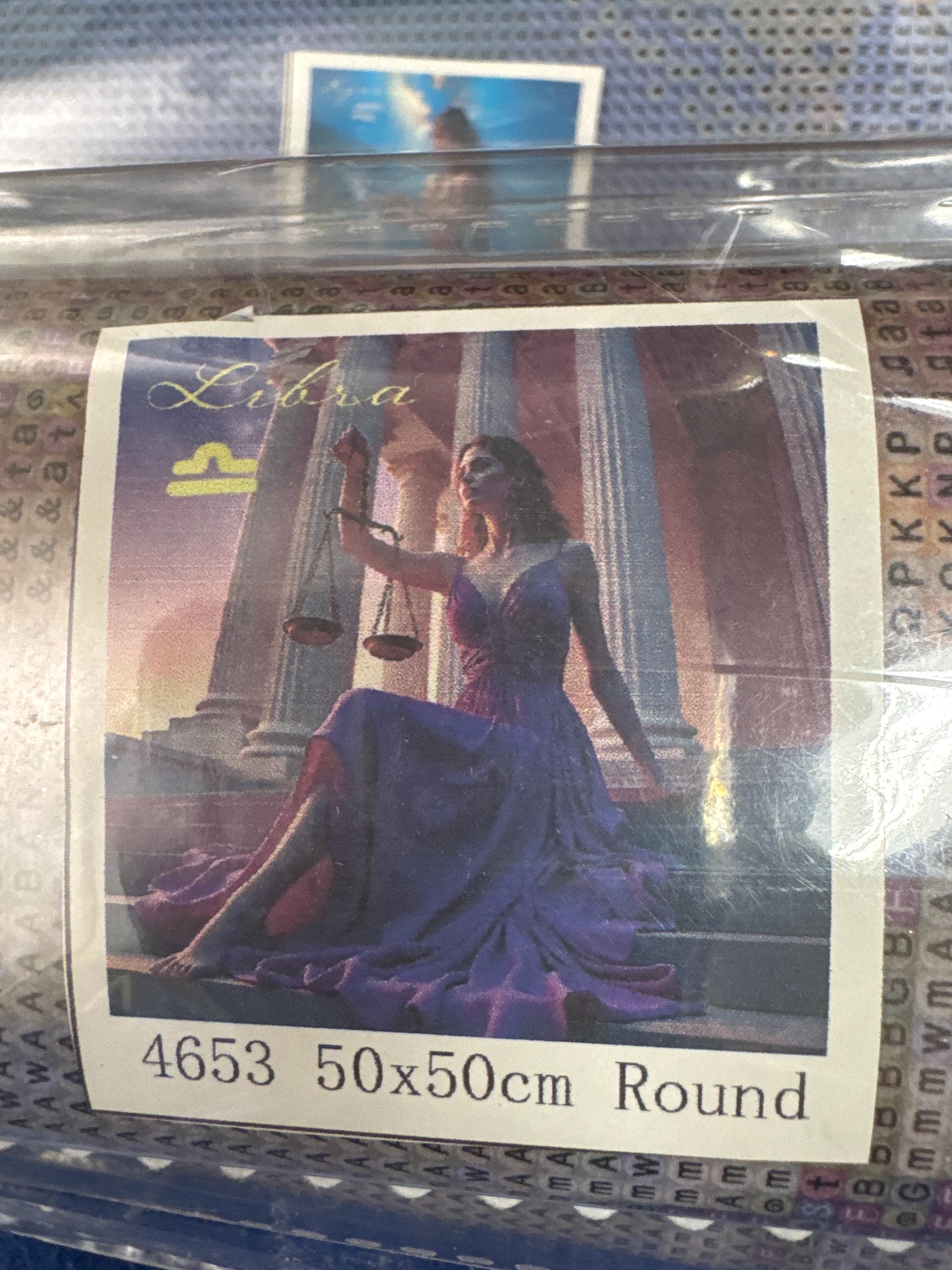 5D Libra Diamond Painting, Round Gem Art (50x50)