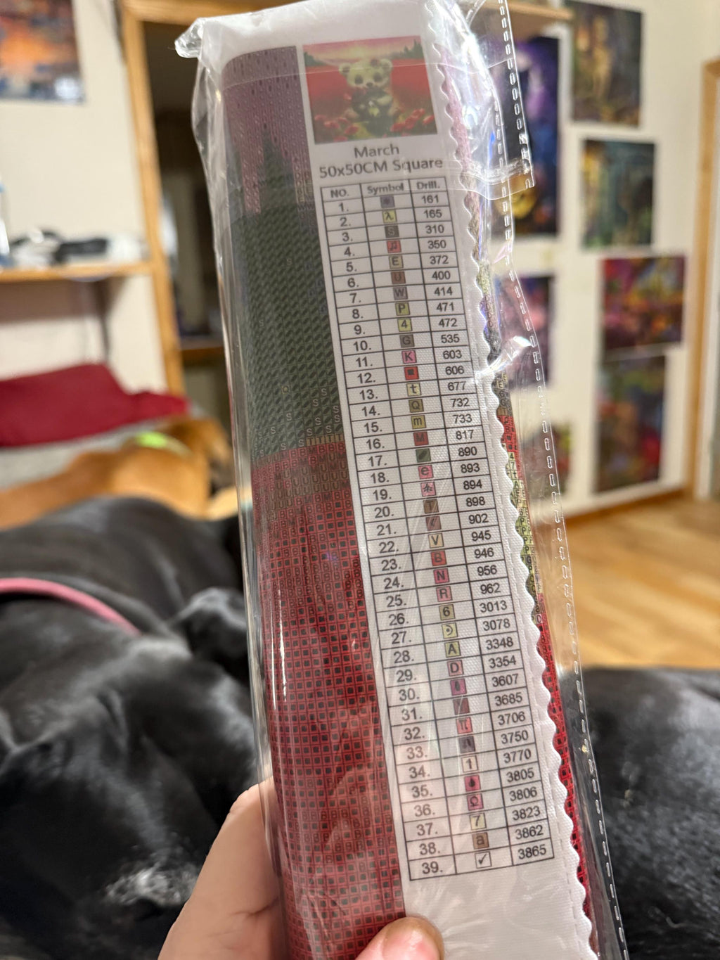 Resin drill 5d  diamond painting on felt canvas