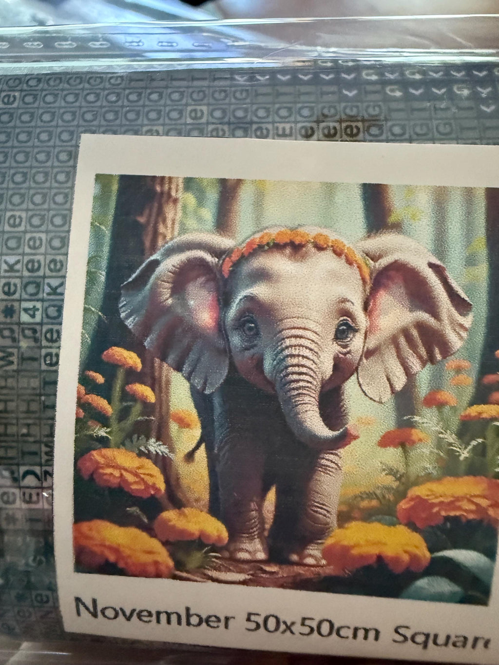 Resin drill 5d  diamond painting on felt canvas