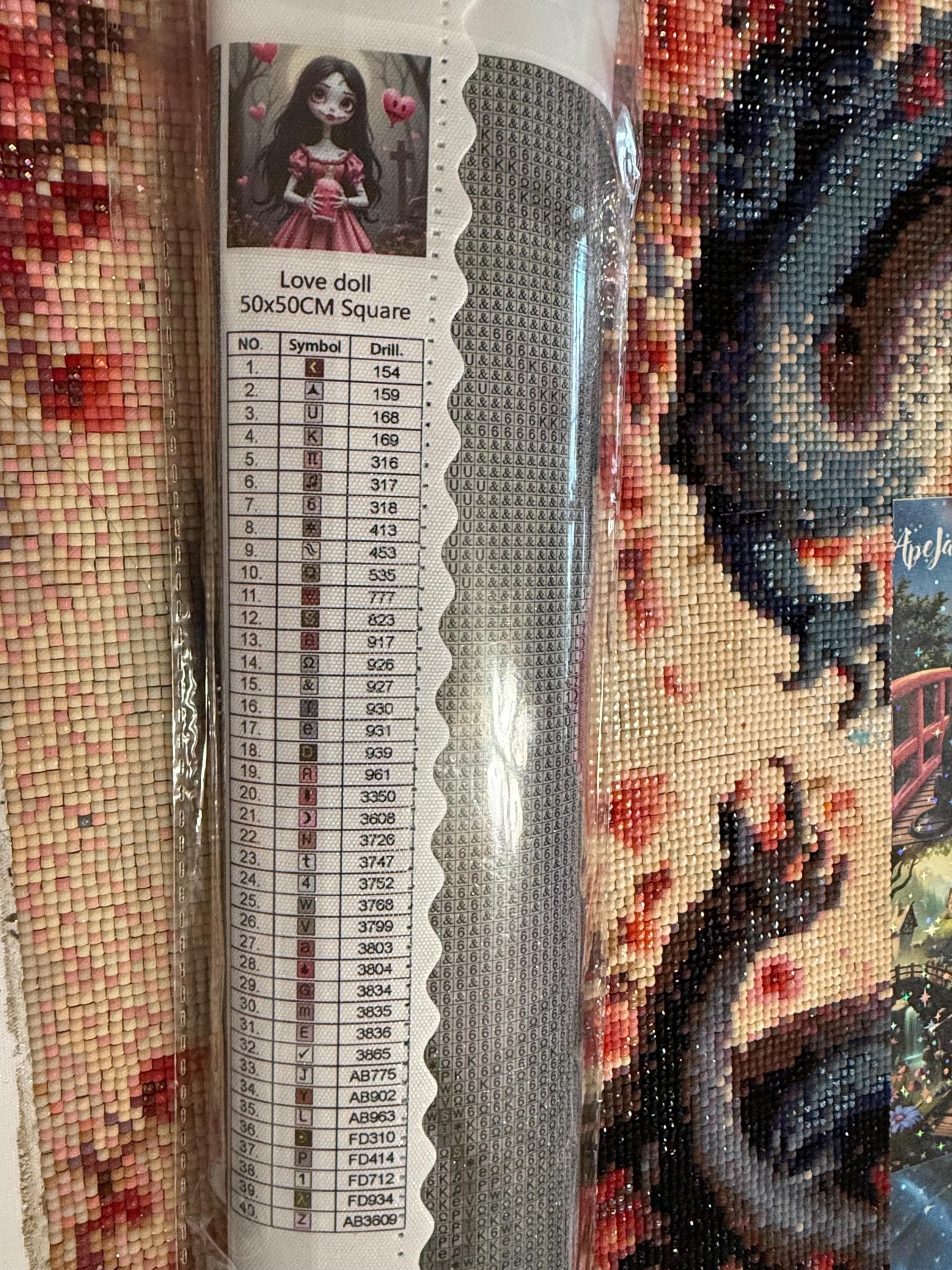 5D Love Doll Diamond Painting, square Gem Art (50x50)