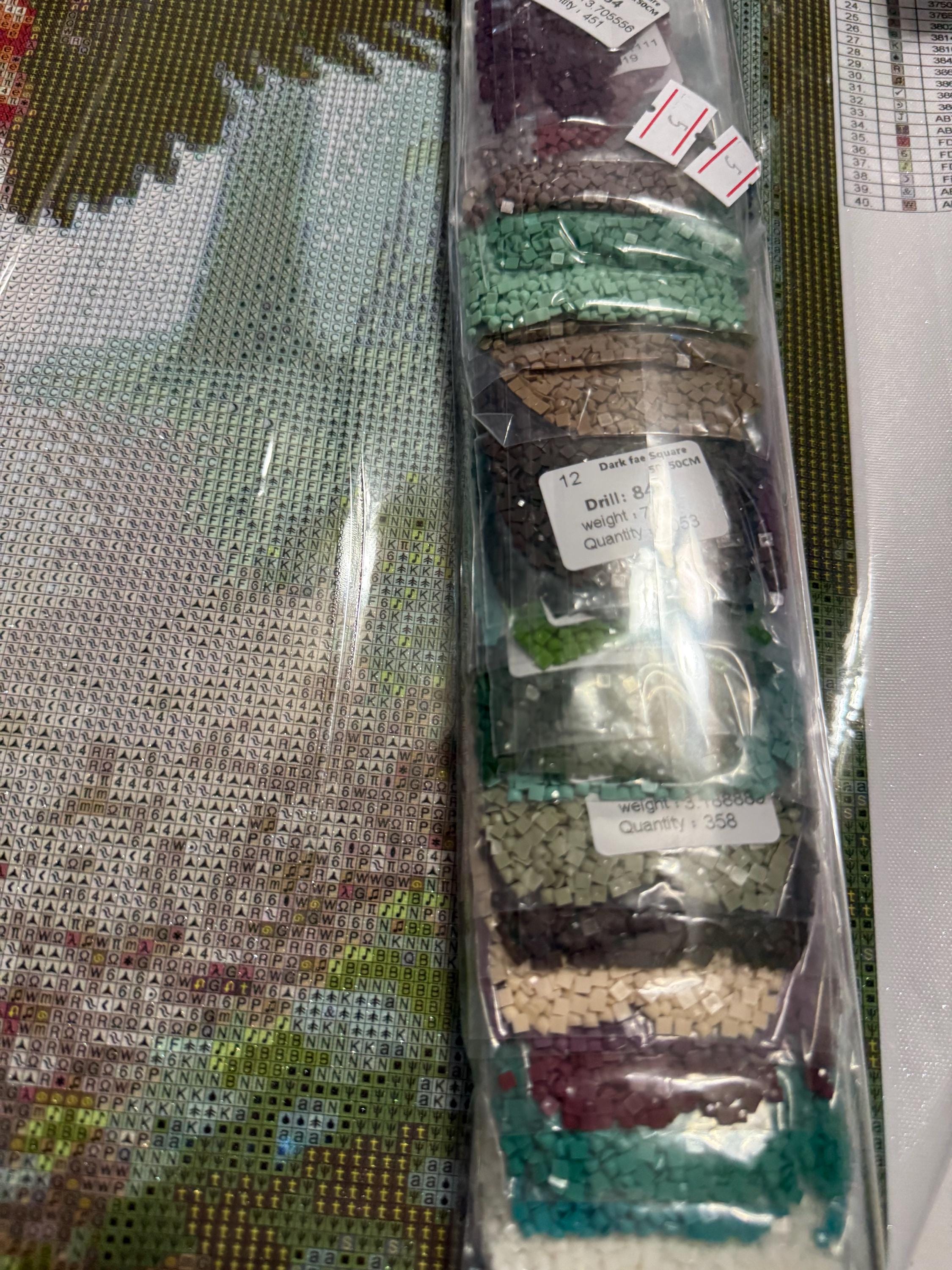 5D Dark Fae Diamond Painting, square Gem Art (50x50)