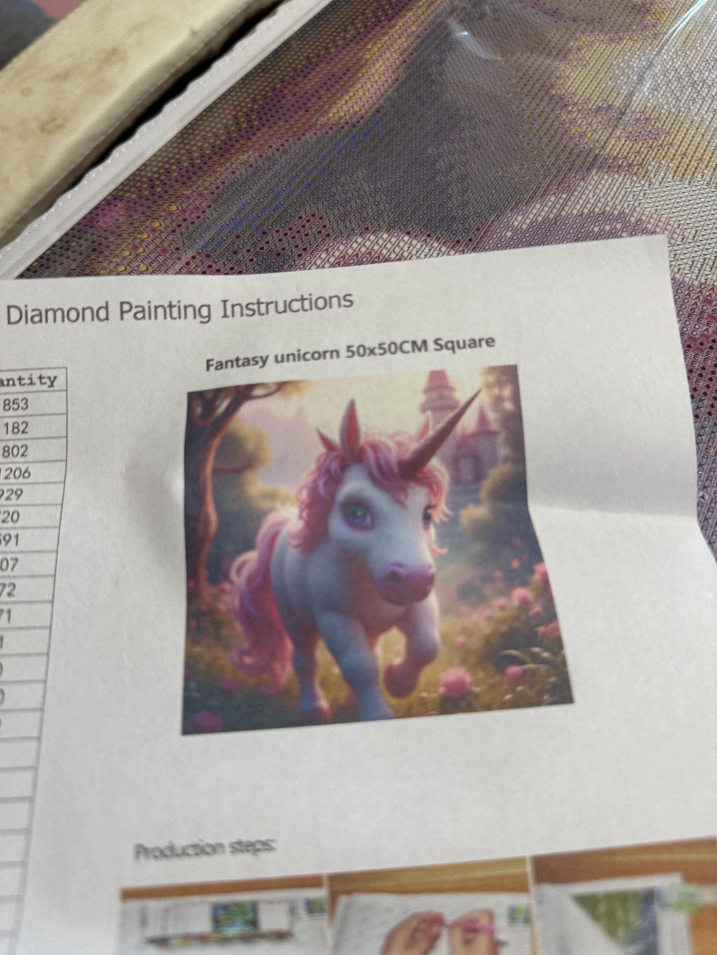 5D Fantasy Unicorn Diamond Painting, round Gem Art (50x50)