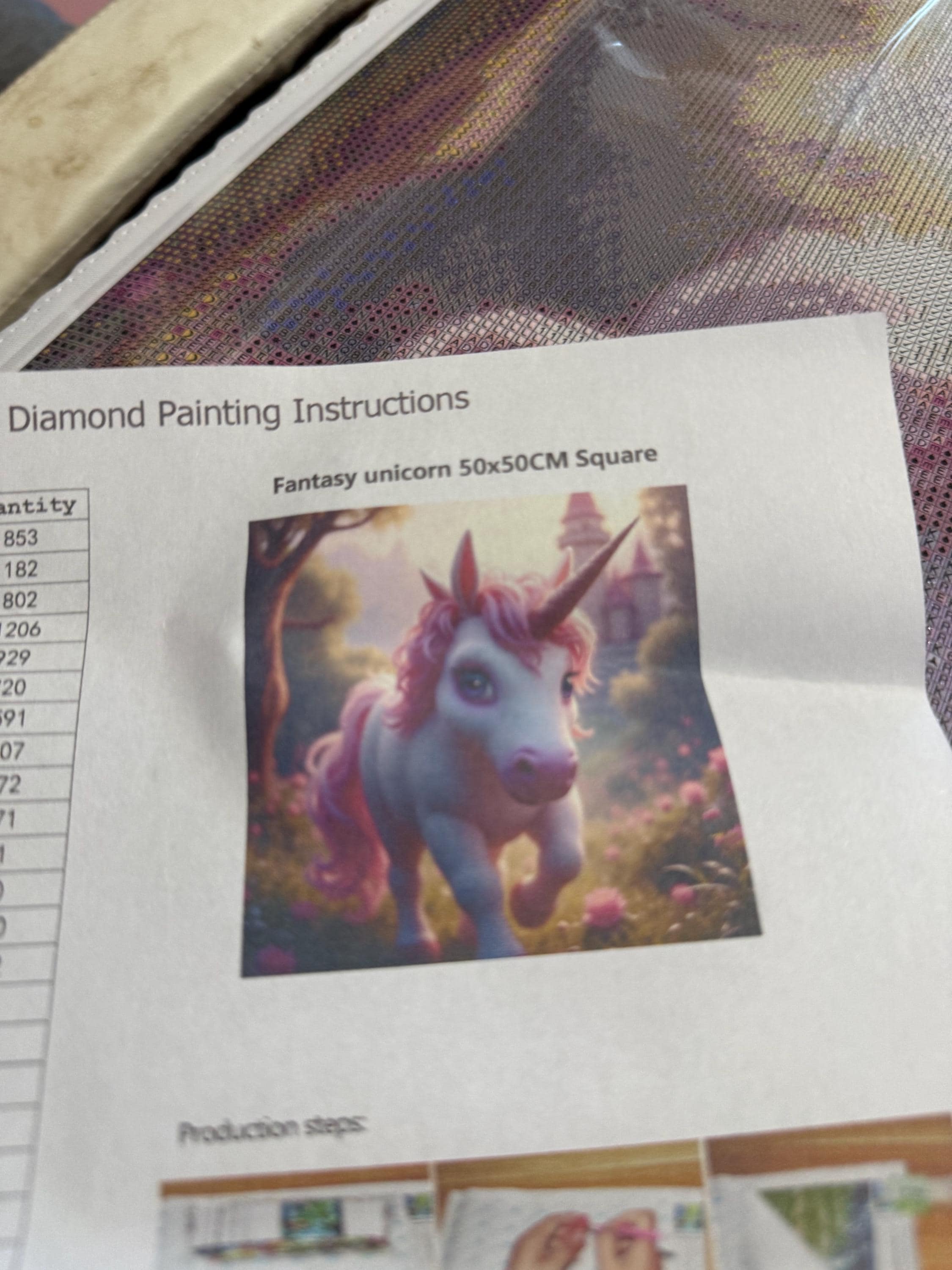 5D Fantasy Unicorn Diamond Painting, round Gem Art (50x50)