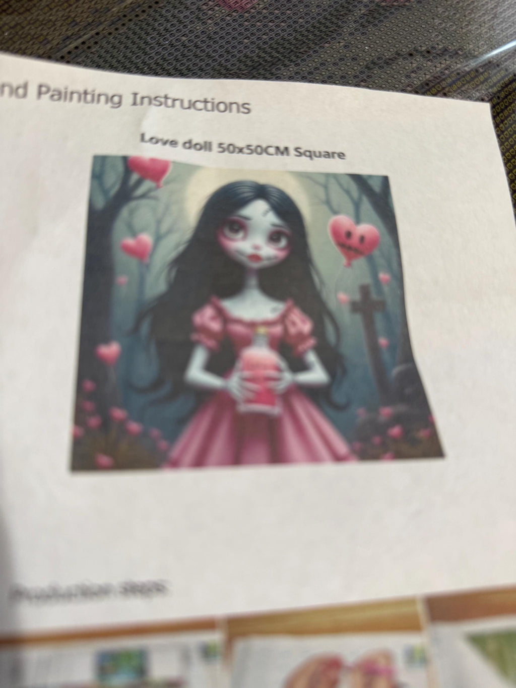 5D Love Doll Diamond Painting, square Gem Art (50x50)