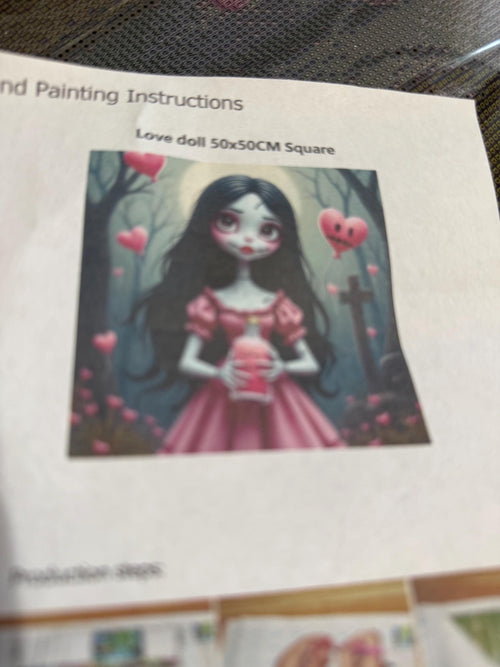 5D Love Doll Diamond Painting, square Gem Art (50x50)