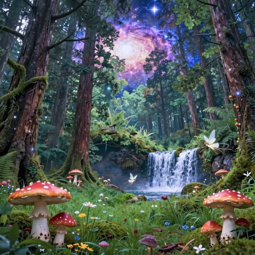 Mushroom landscape diamond painting