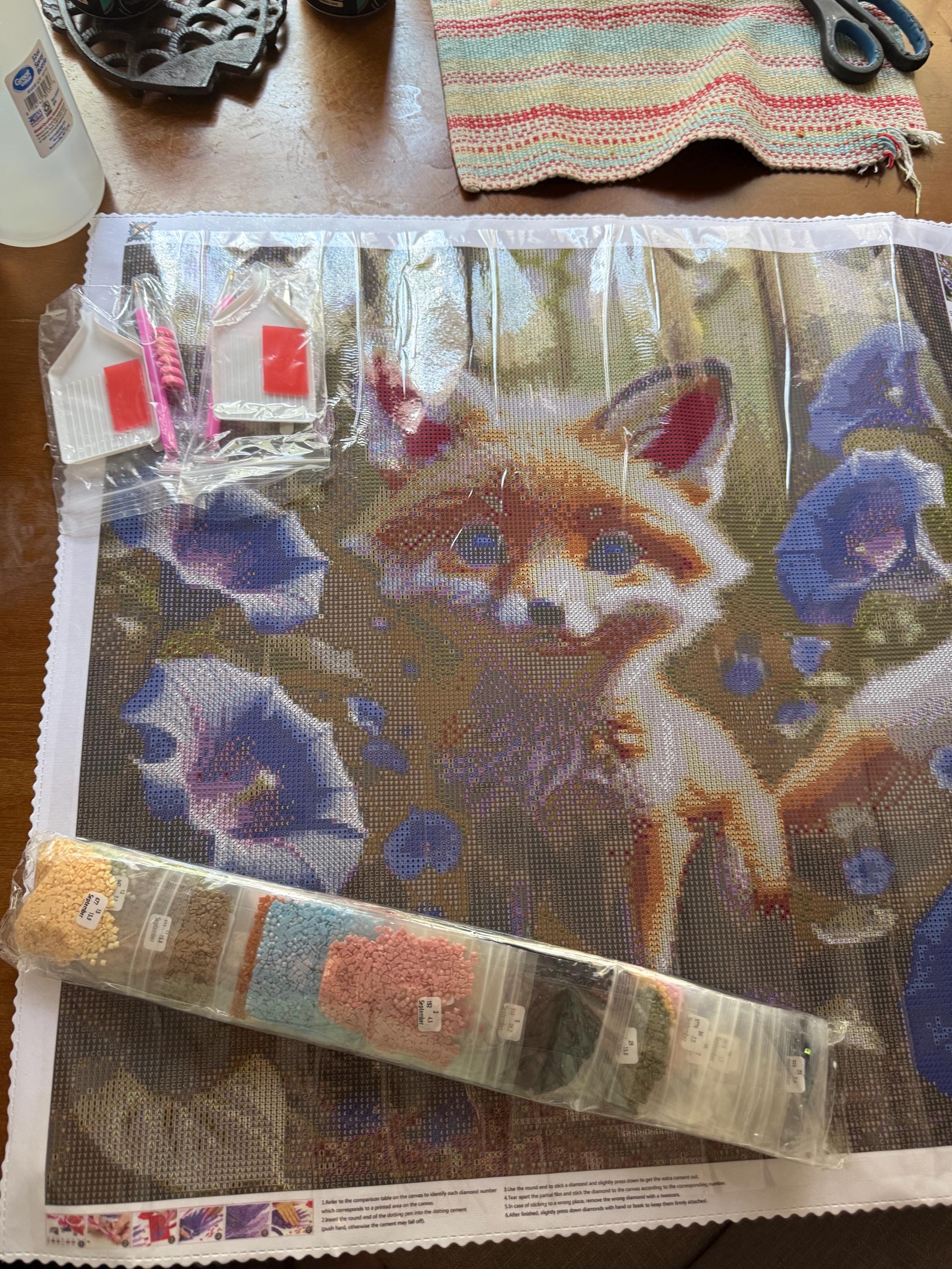 Resin drill 5d  diamond painting on felt canvas