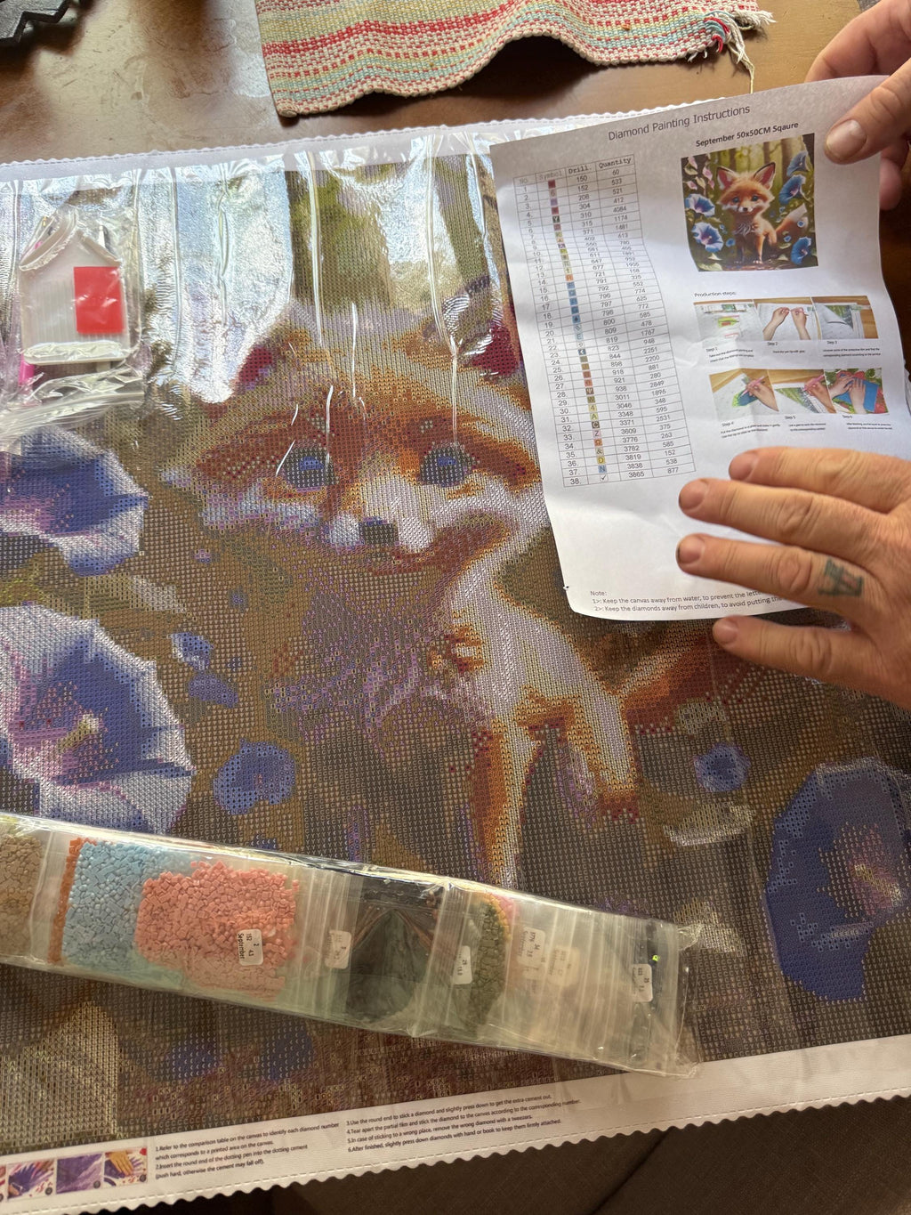 Resin drill 5d  diamond painting on felt canvas