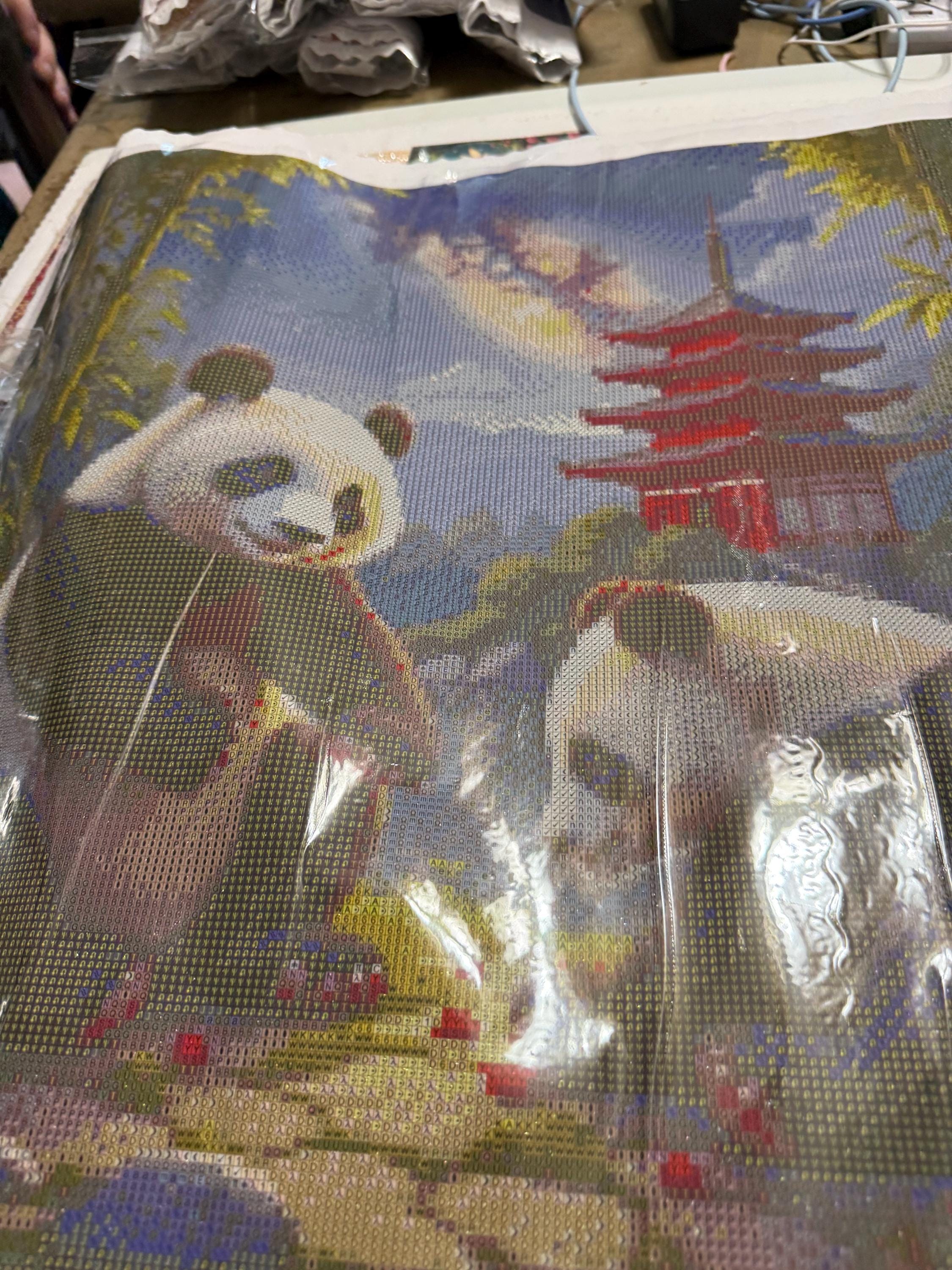 5D panda paradise Diamond Painting, roundGem Art (50x50)
