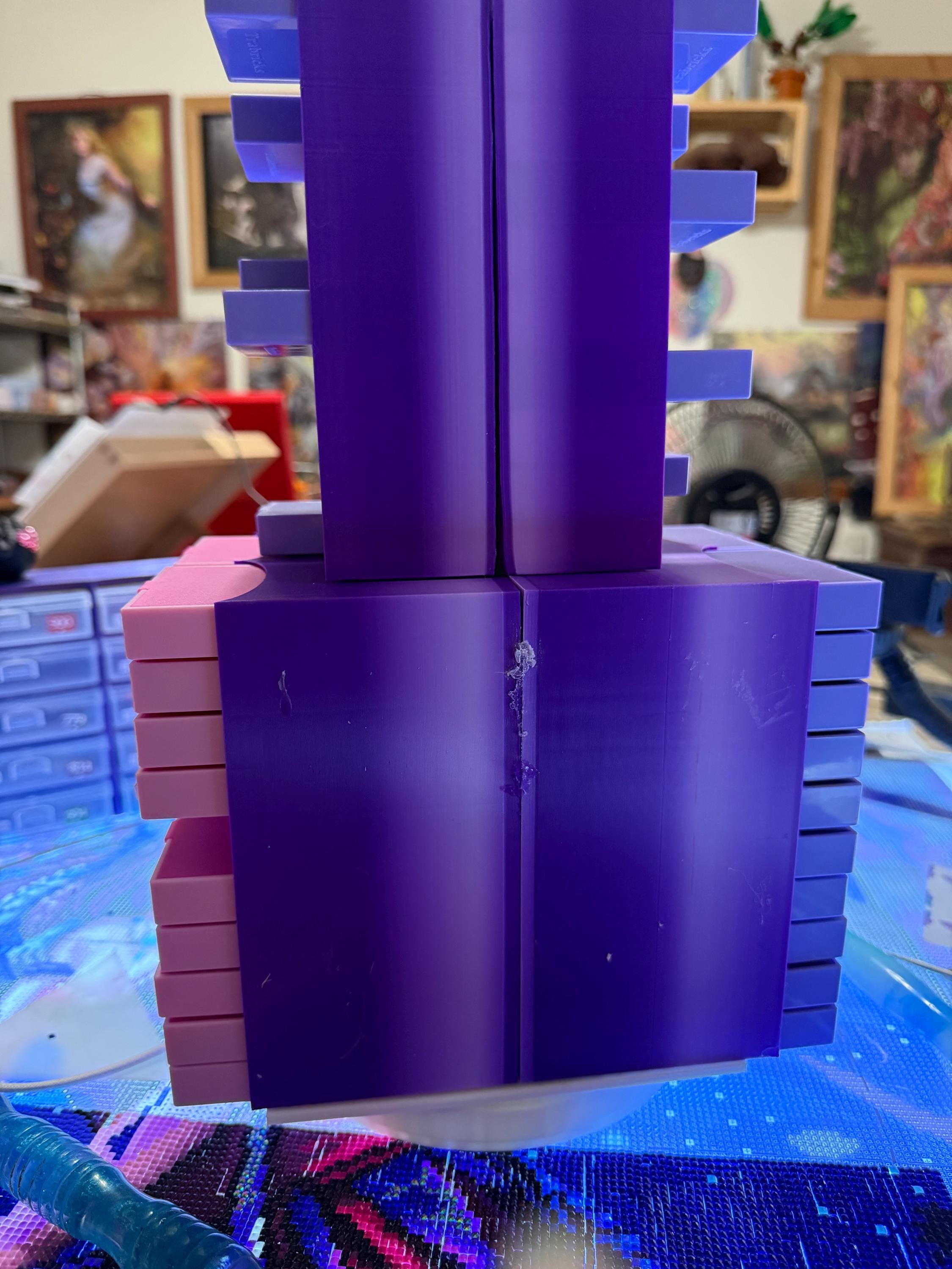 Spinning Trabrick Tray Tower: Holds 80 Mini & Large Trays - Personalized Option