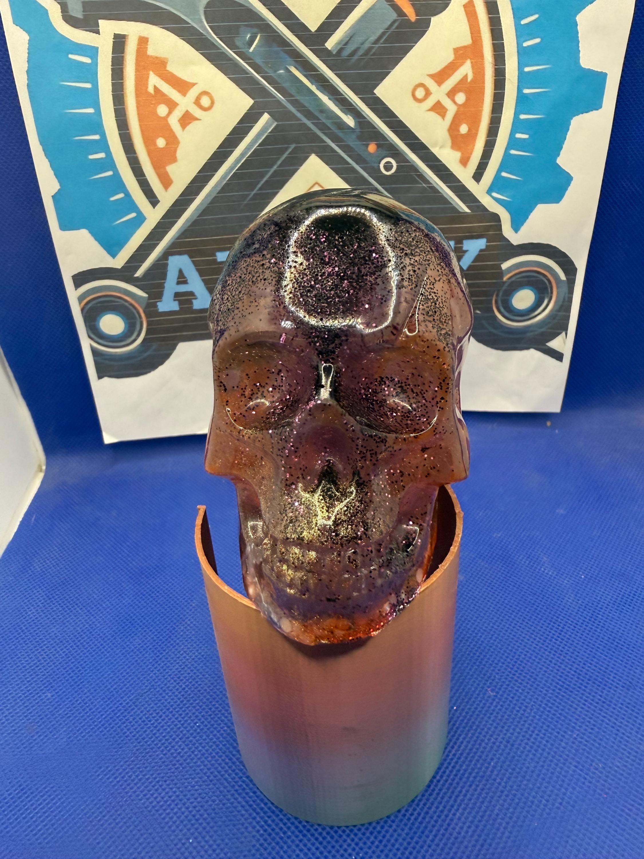 Large resin skull paperweight