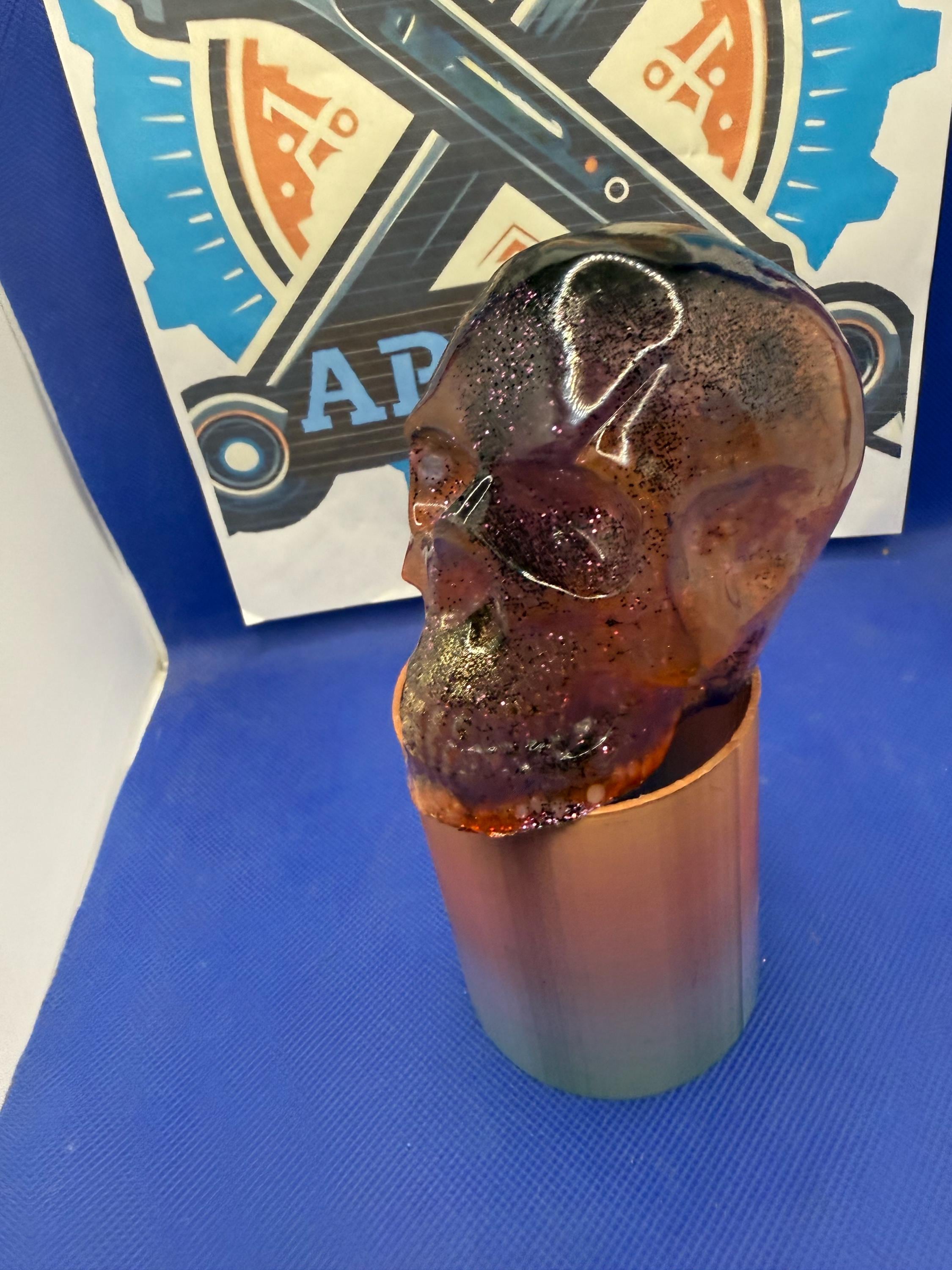 Large resin skull paperweight