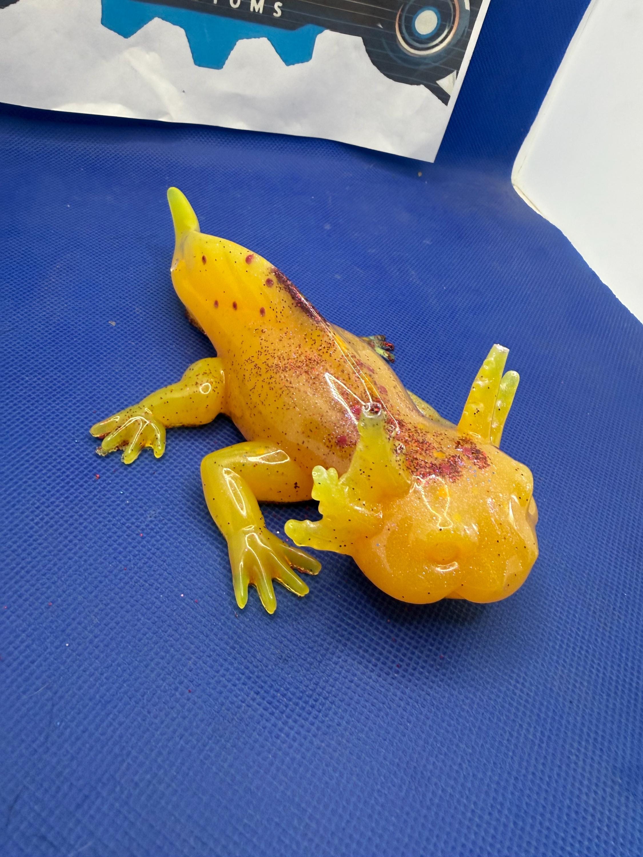 Large glow in the dark axolotl paperweight