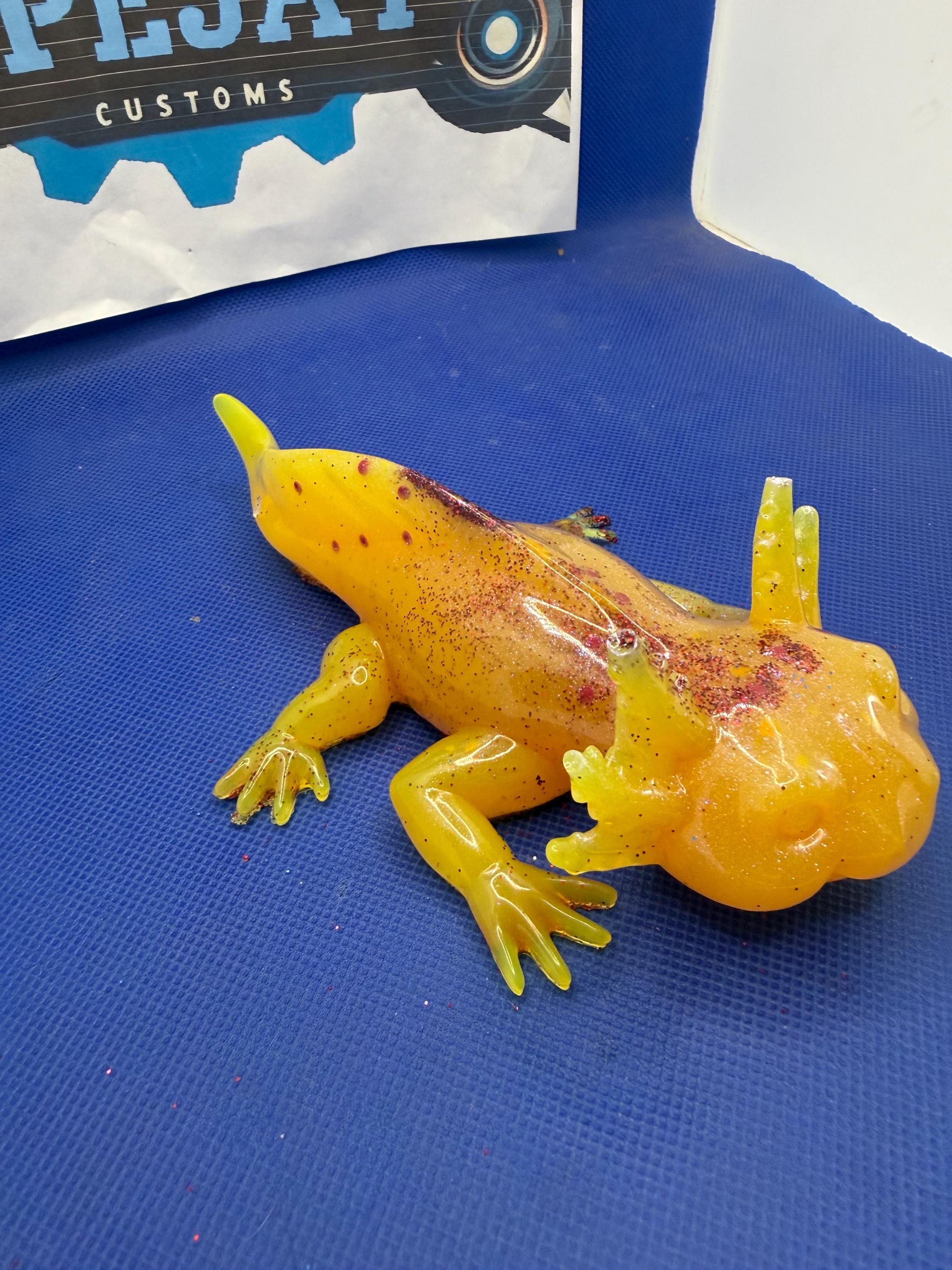 Large glow in the dark axolotl paperweight