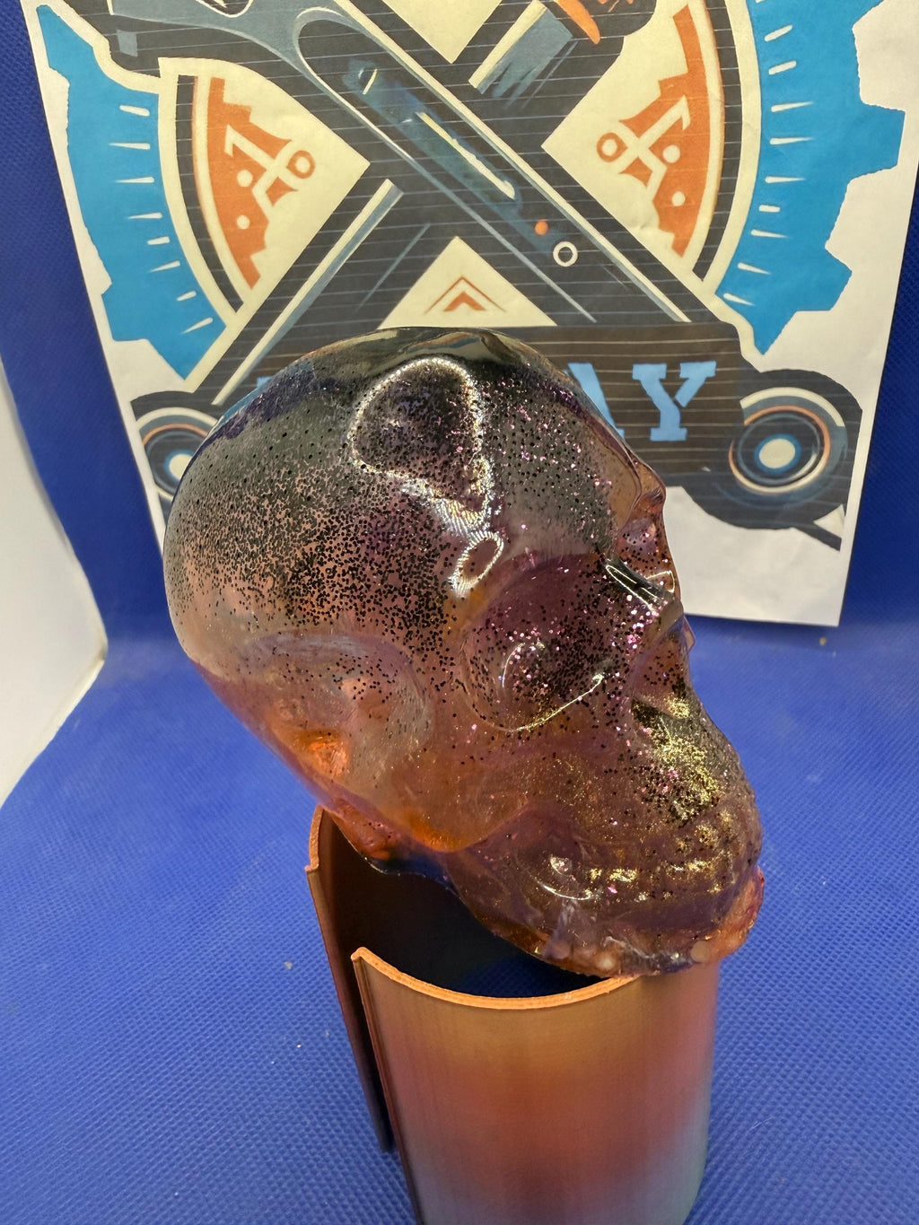 Large resin skull paperweight