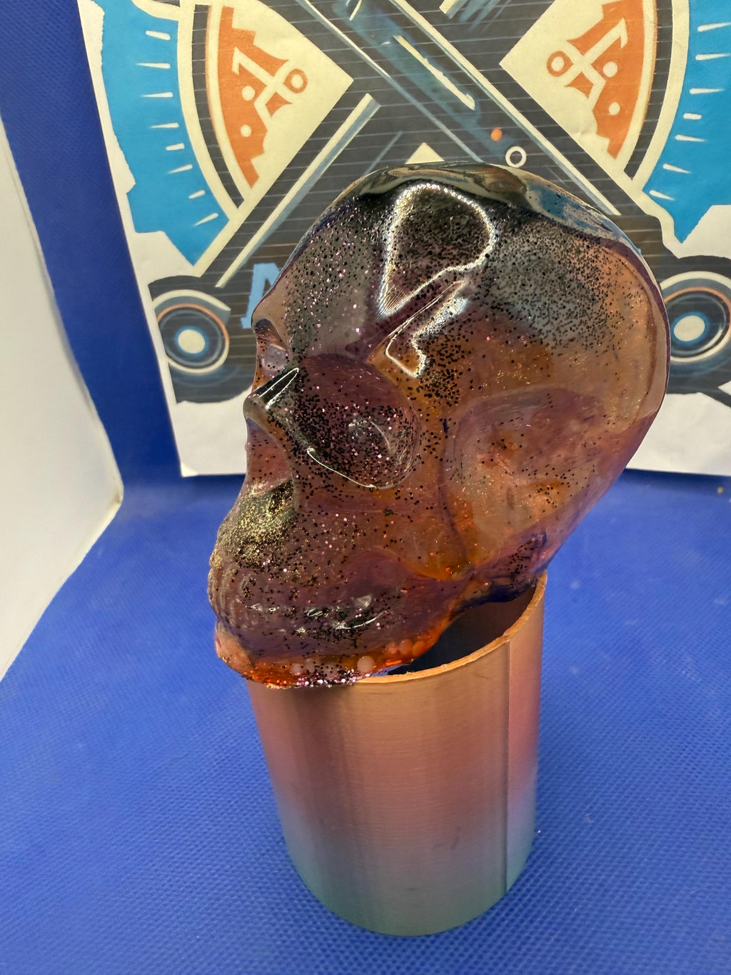 Large resin skull paperweight