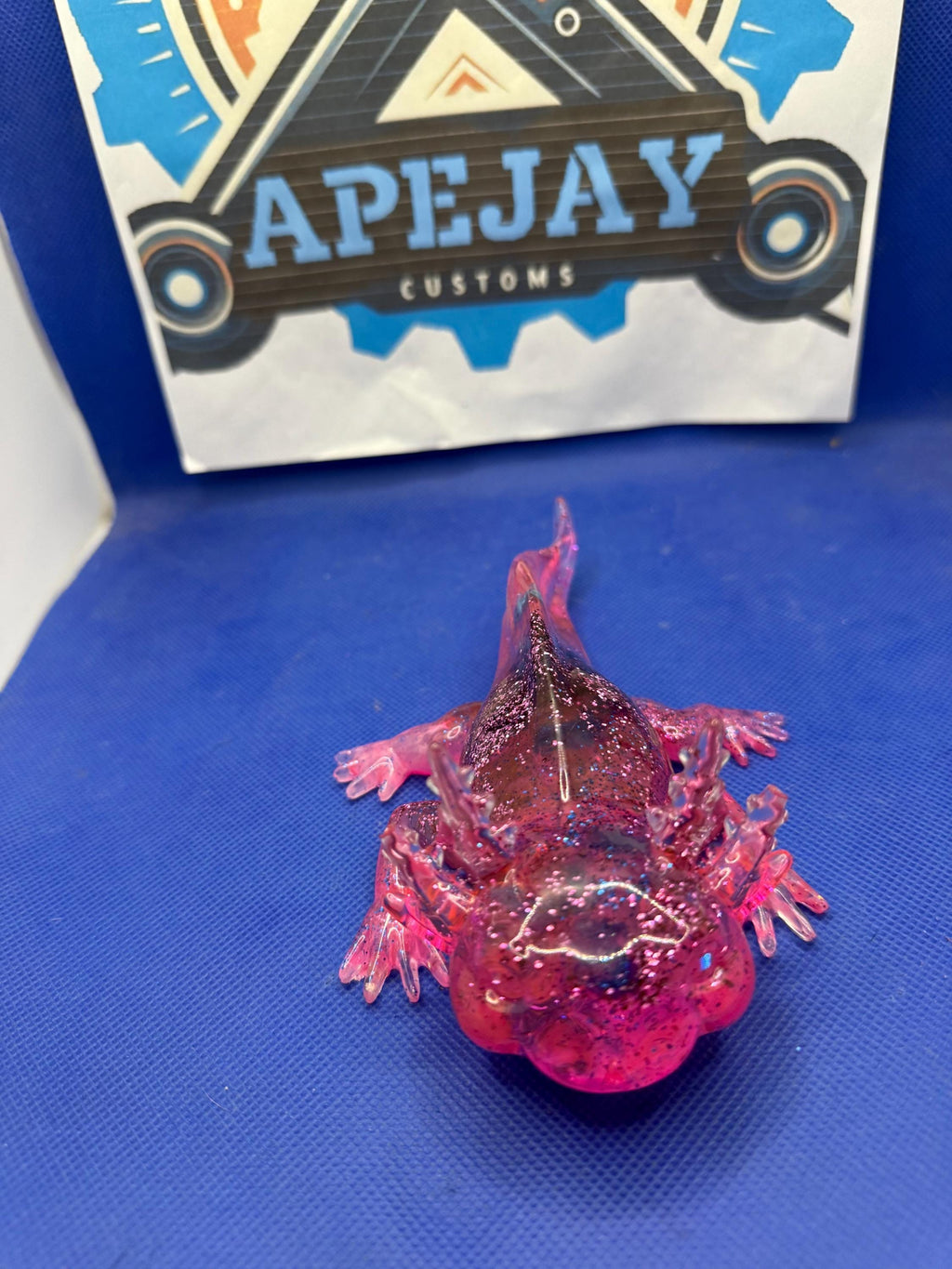Large axolotl paperweight