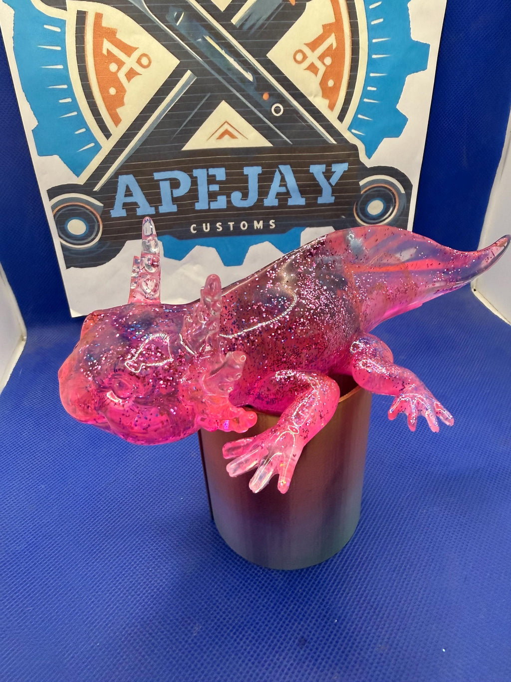 Large axolotl paperweight